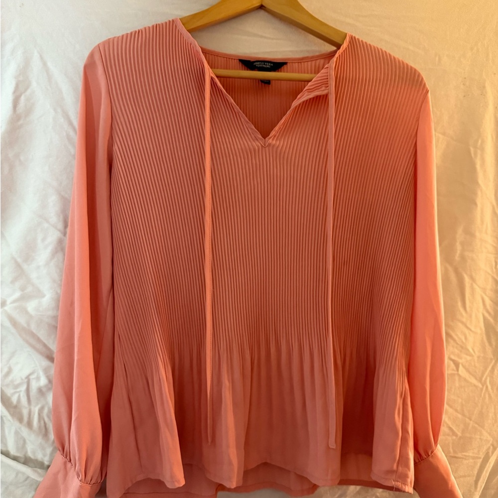 Simply Vera Vera Wang Coral Pleated Blouse, Great Condition, XS